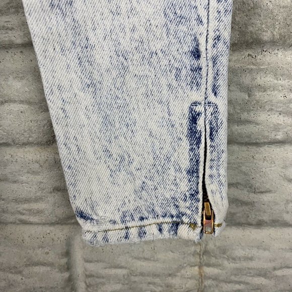 Vintage Lee Acid Wash Jeans Toddler 4T Zipper Ankle Tapered Elastic 80s Rare - Picture 2 of 6